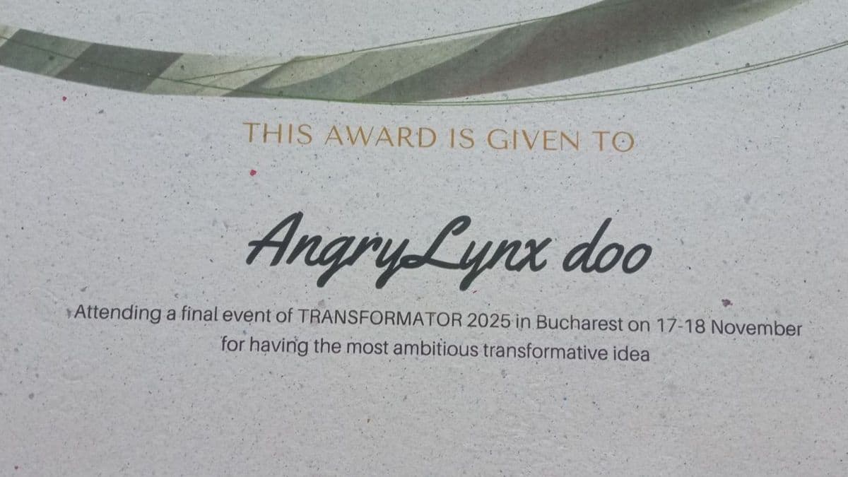 Transformator Programme award for AngryLynx